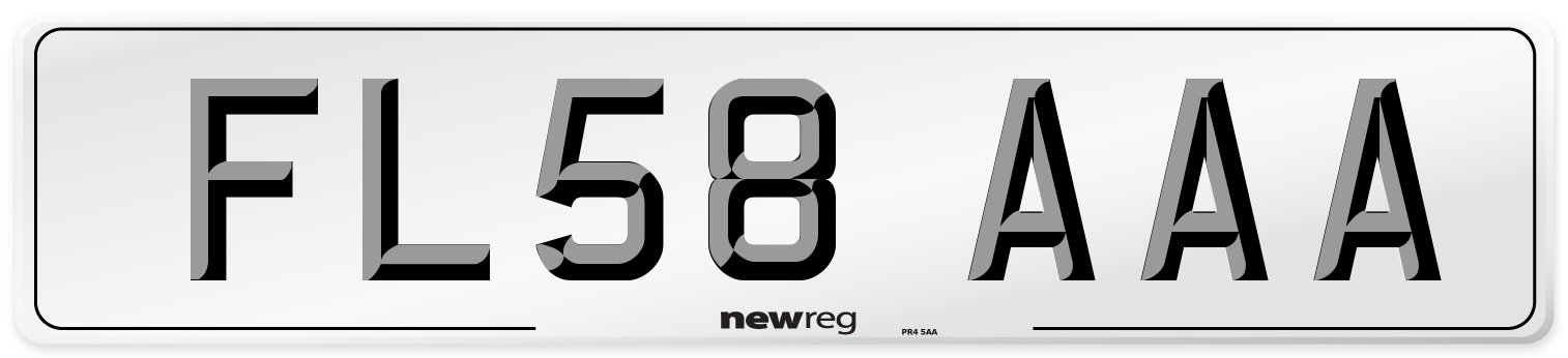 FL58 AAA Number Plate from New Reg